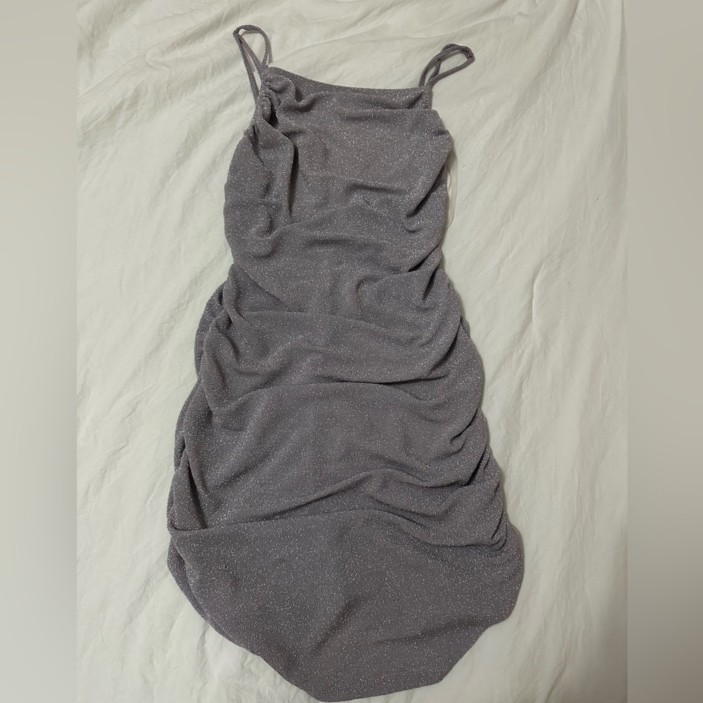 Light purple glittery bodycon dress